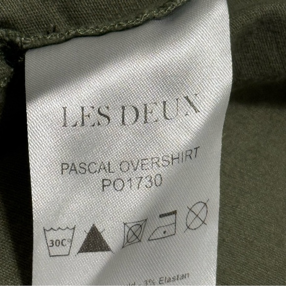 Les Deux Pascal Shirt Jacket Shacket - Lichen Green Men’s Size L Runs Small - Picture 8 of 9